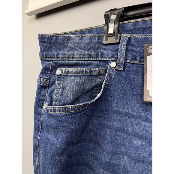 BoohooMan‎ Skinny Jeans Mens 46 Blue Stretch Distressed Button Fly Denim New - Picture 8 of 9